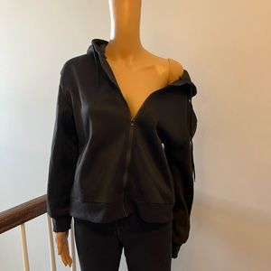 Zip-up sweat jacket w/hood